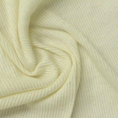 Off-White Rib Knit, Poly-Cotton