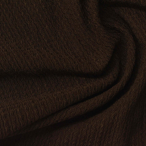 Dark Brown Textured Crepe, Polyester