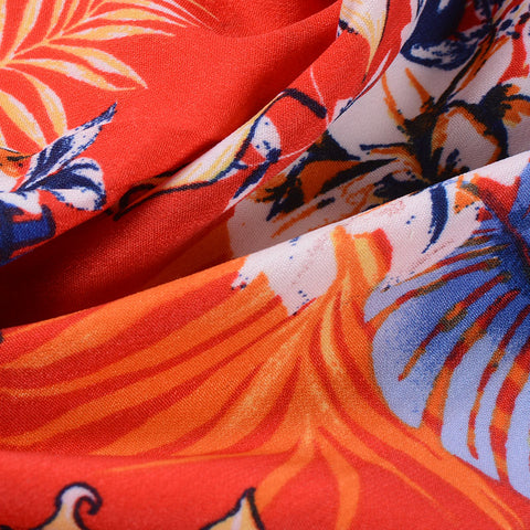 Blue Bold-Floral Woven, Polyester
