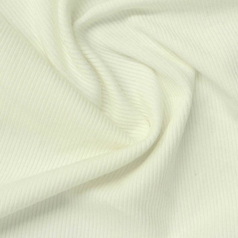 Cotton Stretch Rib Knit Fabric, 240 gsm, 150 cm — Yellow