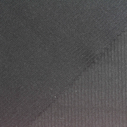 Polyester Stretch Rib Knit Fabric, 315 gsm, 174 cm — Grey