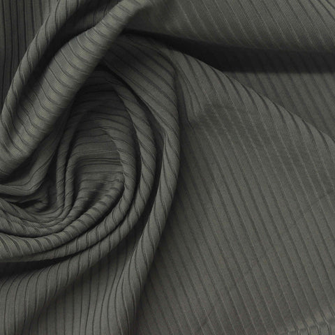 Polyester Stretch Rib Knit Fabric, 200 gsm, 160 cm — Green