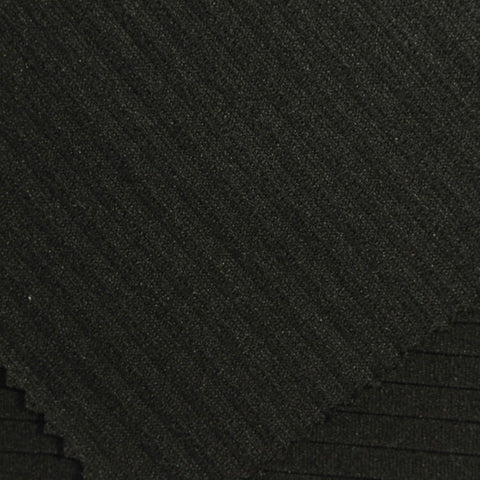 Black Textured-Line Rib Knit, Polyester