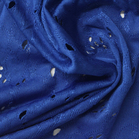 Blue Textured Jacquard, Polyester, 200 gsm