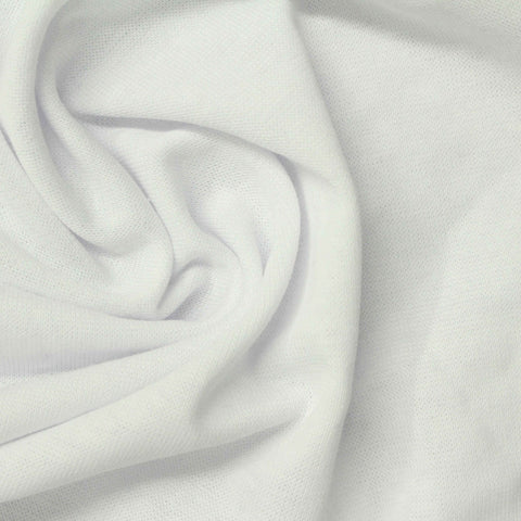 Cotton Stretch Rib Knit Fabric, 210 gsm, 180 cm — White