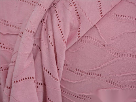 Pink Wavy-Line Jacquard, Polyester