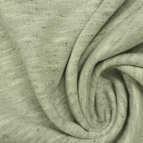 Light Green Marl French Terry, Poly-Cotton
