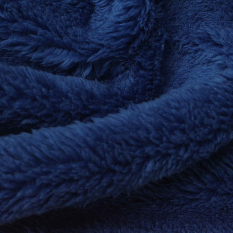 100% Polyester Minky Fabric, 270 gsm, 160 cm — Navy