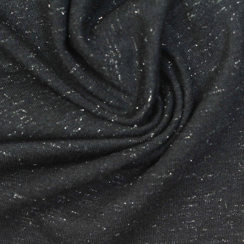 Dark Grey Marl Jersey Knit, Viscose-Poly, 200 gsm, 165 cm