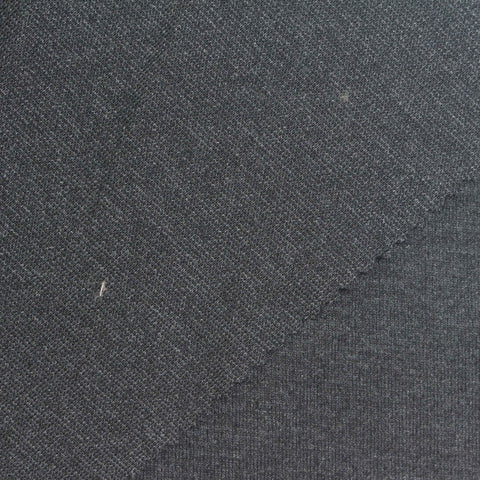 Dark Grey Heathered-Marl Ponte Knit, Poly-Viscose