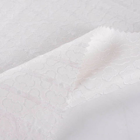 White Vertical-Stripe Jacquard, Polyester, 106 gsm