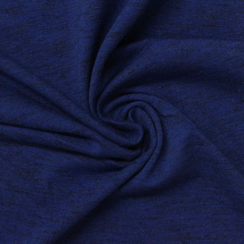 Blue Marl Knit, Cotton-Poly, 160 gsm