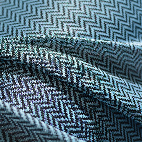 Light Blue Chevron Chunky Knit, Nylon-Poly