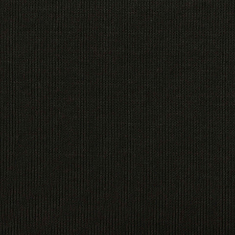 Polyester Cotton Rib Knit Fabric, 378 gsm, 175 cm — Black