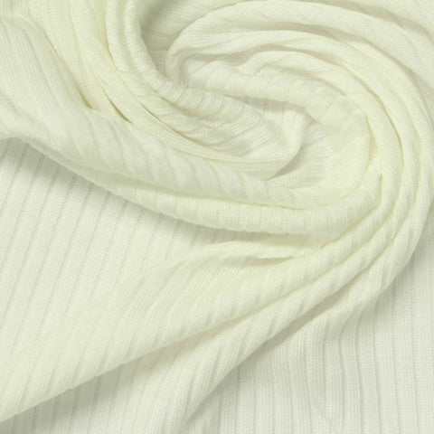 Tencel Lyocell Stretch Rib Knit Fabric, 200 gsm, 145 cm — Beige