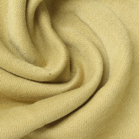 Brushed Polyester French Terry Fabric, 280 gsm, 160 cm — Khaki