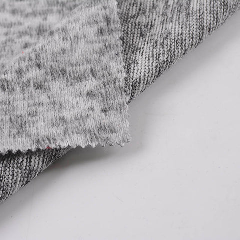 Dark Grey Marl Chunky Knit, Polyester, 322 gsm