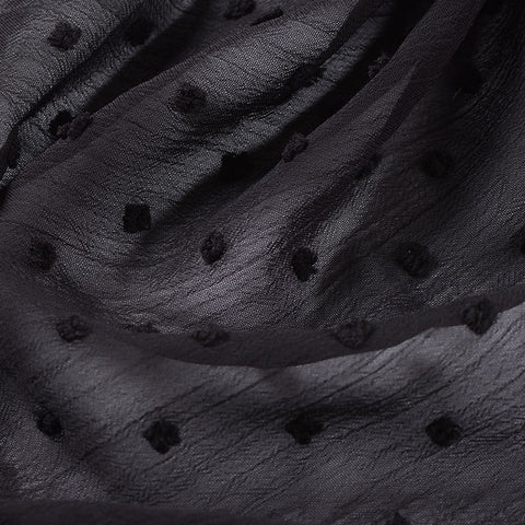 Black Dots Woven, Polyester, 85 gsm