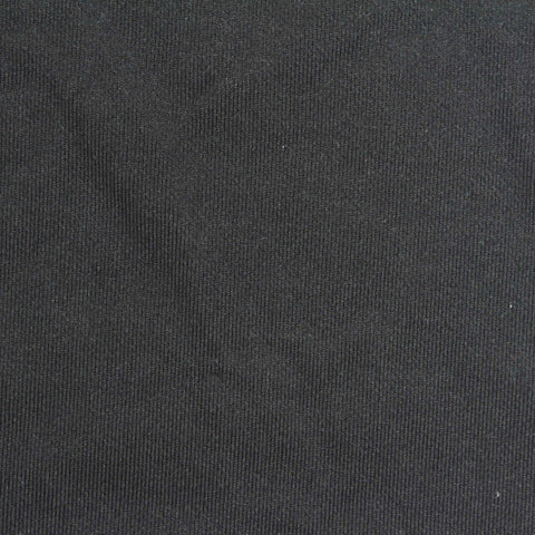 Polyester Cotton Stretch Piqué Knit Fabric, 270 gsm, 165 cm — Black