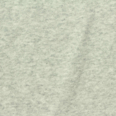 Light Grey Marl Rib Knit, Cotton, 200 gsm