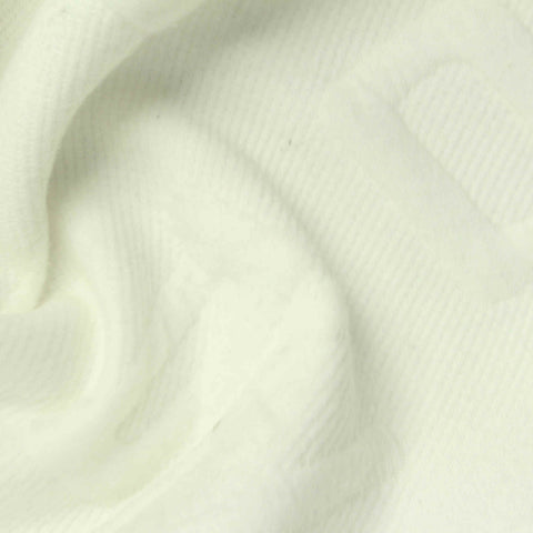 Cream Tone-on-Tone French Terry, Poly-Cotton