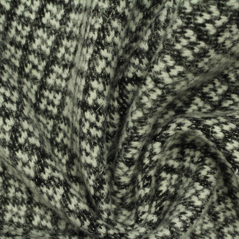 Black Houndstooth Jacquard, Polyester, 305 gsm