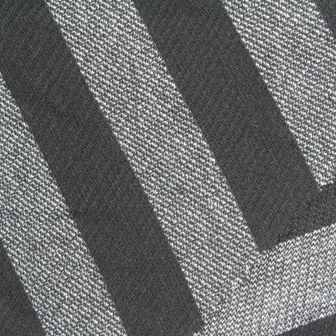 Dark Grey Horizontal-Stripe Knit, Poly-Metallic