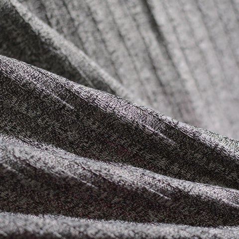 Heather Grey Marl Rib Knit, 210 gsm