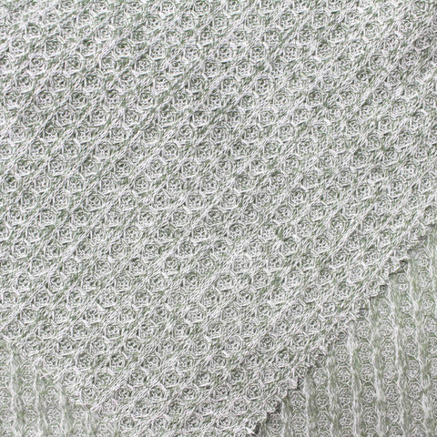 Jacquard Polyester Viscose Stretch Knit Fabric, 182 gsm, 155 cm — Green