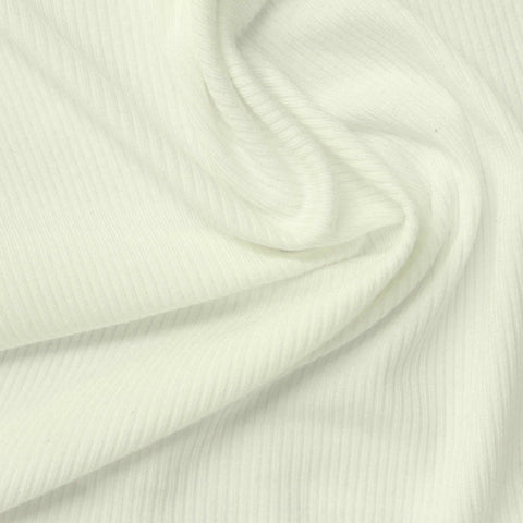 Off-White Ribbed Rib Knit, Viscose
