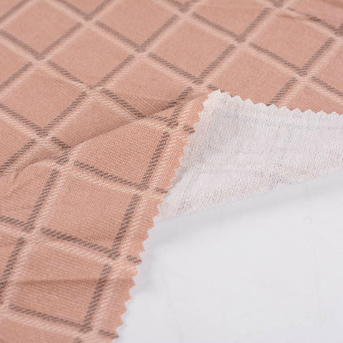 Pink Check Knit, Polyester