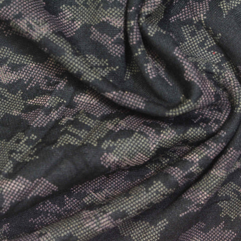 Dark Grey Camo Ponte Knit, Viscose-Nylon