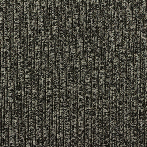 Black Marl Rib Knit, Polyester, 476 gsm