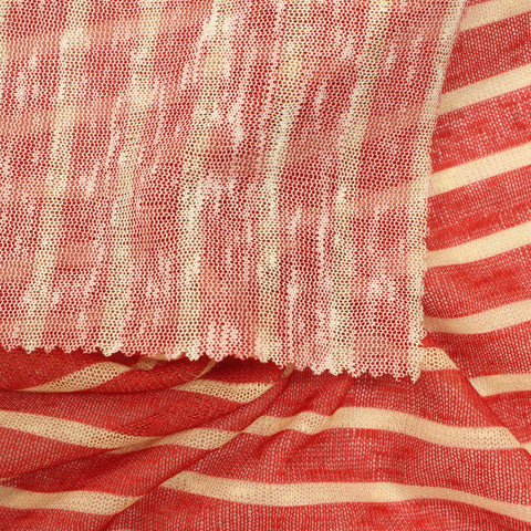 Red Stripes Knit, Polyester