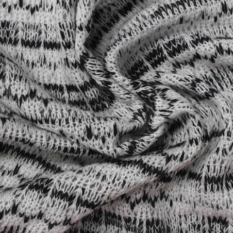 Black Openwork Jacquard, Polyester, 200 gsm, 150 cm