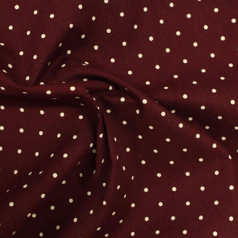 White Dots Poplin, Cotton, 124 gsm