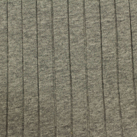 Grey Heather Rib Knit, Cotton