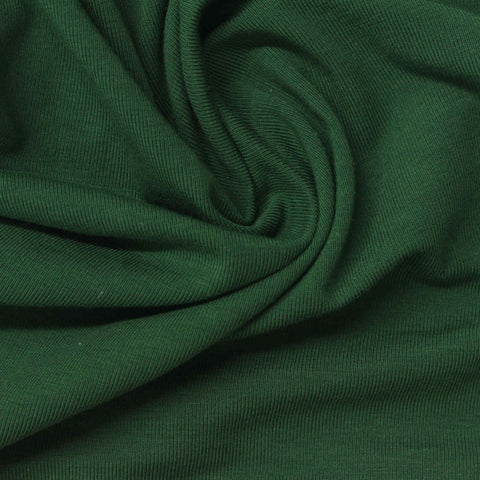 Cotton Stretch Jersey Knit Fabric, 160 gsm, 165 cm — Green