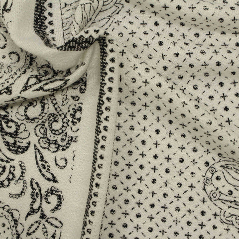 Black Geometric Jacquard, Viscose