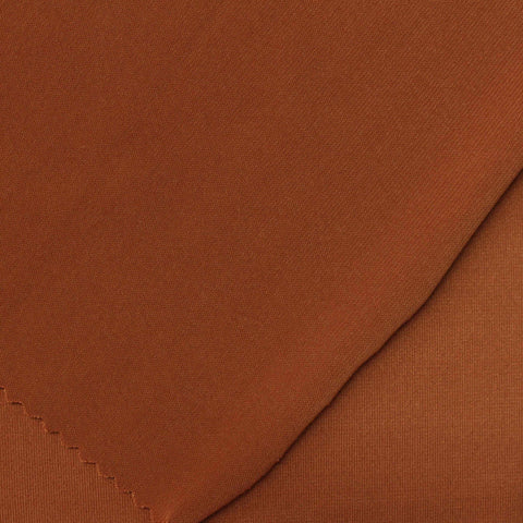 Polyester Stretch Linen-Look Fabric, 244 gsm, 160 cm — Brown