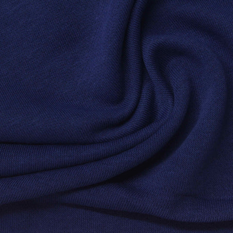 Navy French Terry, Cotton-Poly