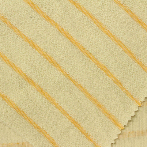 Yellow Horizontal-Stripe French Terry, Cotton