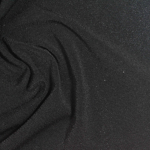 Polyester Stretch ITY Knit Fabric, 200 gsm, 160 cm — Black