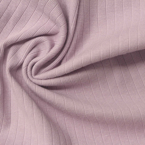 Cotton Stretch Rib Knit Fabric, 213 gsm, 164 cm — Pink