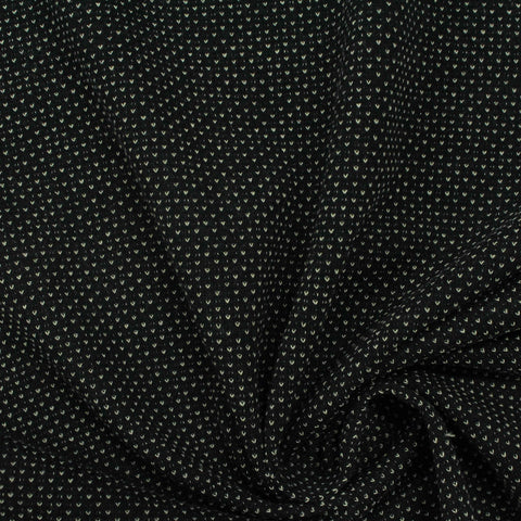 Black Chevron Jersey Knit, Cotton