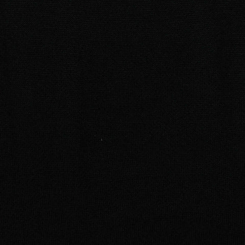 Viscose Polyester Stretch Interlock Knit Fabric, 217 gsm, 155 cm — Black