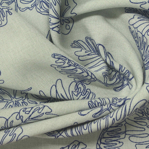 Blue Line Linen-Look, Poly-Viscose