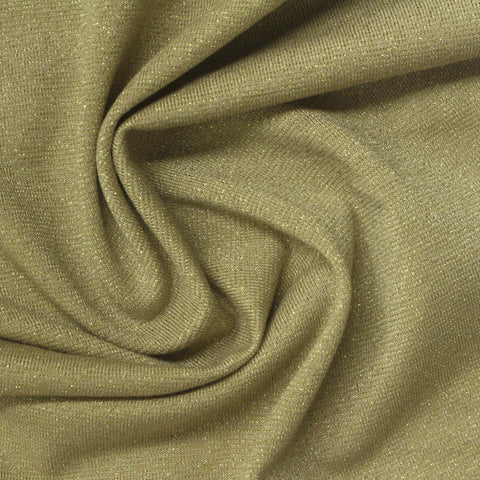 Gold Marl Jersey Knit, Poly-Viscose