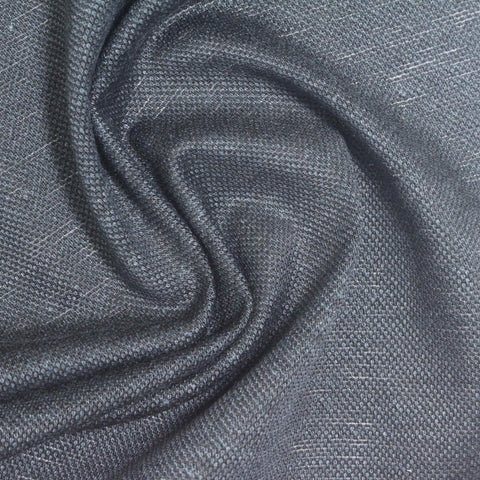 Dark Blue-Grey Marl Piqué Knit, Linen-Poly
