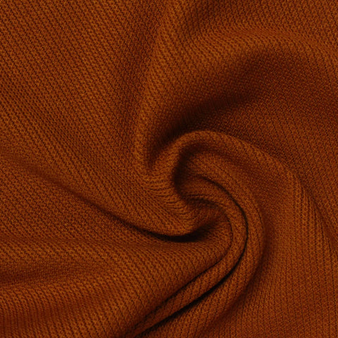 Orange Ribbed Rib Knit, Polyester